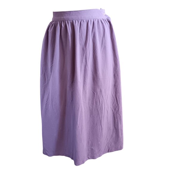 Vintage Women's S/M 1970's Boho Lavender Skirt & Vest Set Purple Mom - Picture 3 of 6